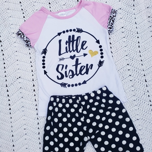 Other - Little Sister Ruffled leggings cute outfit set